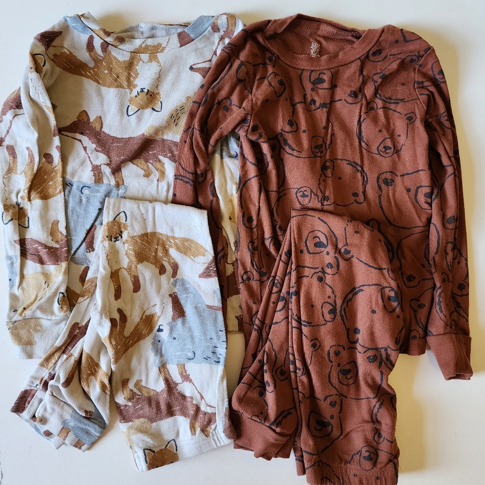 Carter's Woodland Animal Pajama Set - Brown and Cream 5T